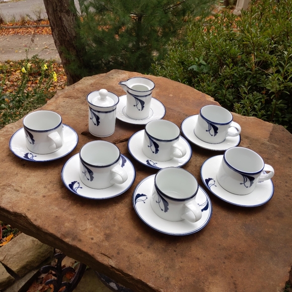 Rare! Dansk Flora Bayberry Floral Portugal Porcelain Tea Service Set for 6 - Picture 9 of 9